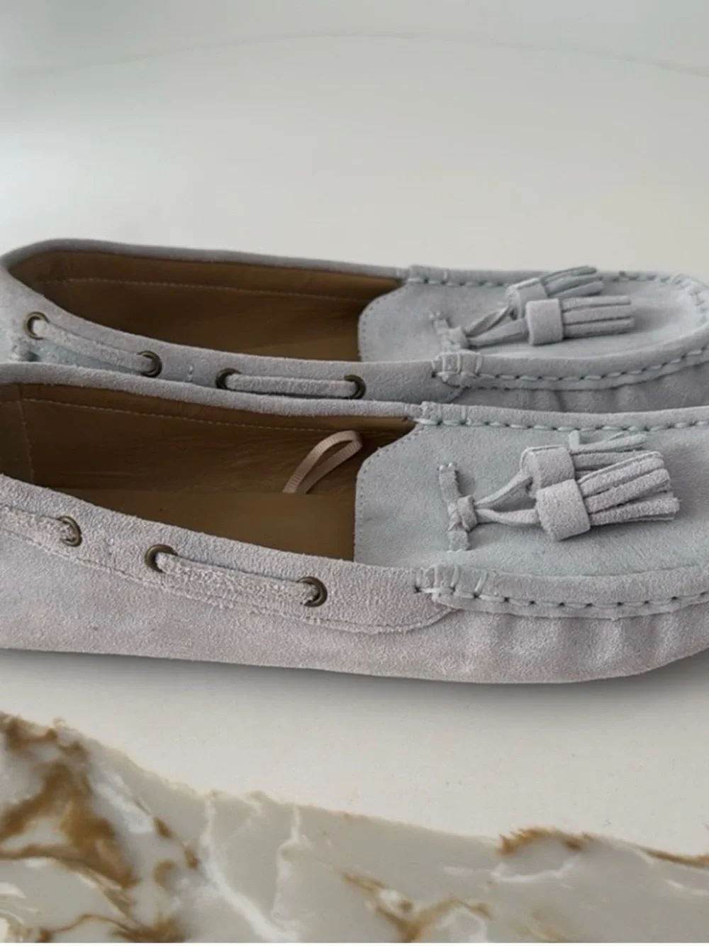 Janie and Jack Suede Tassel Driving Shoe
